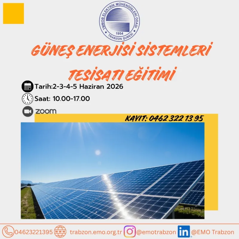 GÜNEŞ ENERJİ SİSTEMLERİ TESİSATI EĞİTİMİ