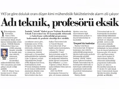 AKADEMİ DÖKÜLÜYOR (CUMHURİYET GAZETESİ, 17.11.2025)