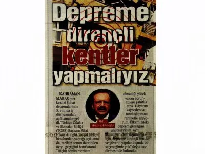 DEPREME DİRENÇLİ KENTLER YAPMALIYIZ (NEFES GAZETESİ, 07.02.2026)