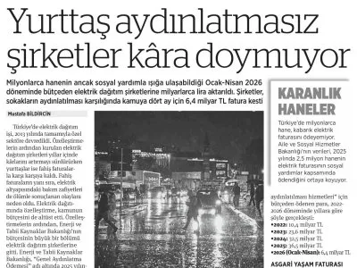 KAMUYA FATURASI AĞIR ŞİRKETLER AYDINLANDI (BİRGÜN GAZETESİ, 18.05.2026)