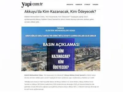 AKKUYU’DA KİM KAZANACAK, KİM ÖDEYECEK? (YAPI.COM.TR, 13.08.2026)