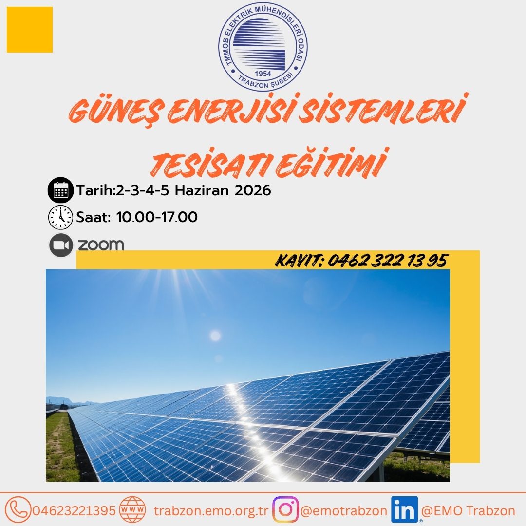 GÜNEŞ ENERJİ SİSTEMLERİ TESİSATI EĞİTİMİ