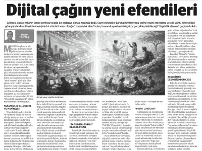 MAHİR ULUTAŞ YAZDI: DİJİTAL ÇAĞIN YENİ EFENDİLERİ (BİRGÜN GAZETESİ, 17.04.2026)