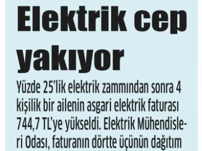 ELEKTRİK CEP YAKIYOR (GAZETE DAMGA, 08.04.2026)