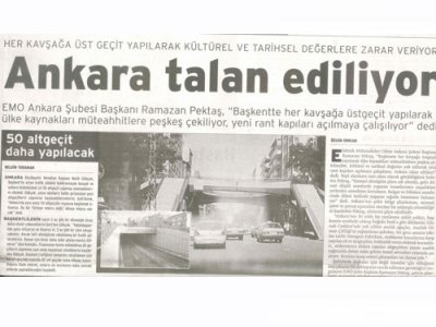 ANKARA TALAN EDİLİYOR (BİRGÜN ANKARA, 15.11.2006, ÖZLEM ZORCAN)
