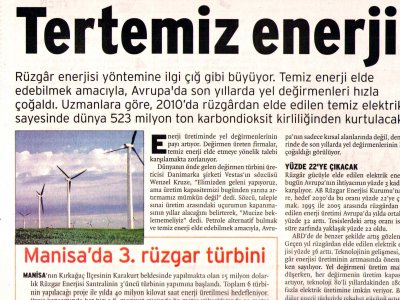TERTEMİZ ENERJİ: RÜZGAR (BİRGÜN GAZETESİ, 04.12.2006)