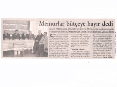 MEMURLAR BÜTÇEYE HAYIR DEDİ