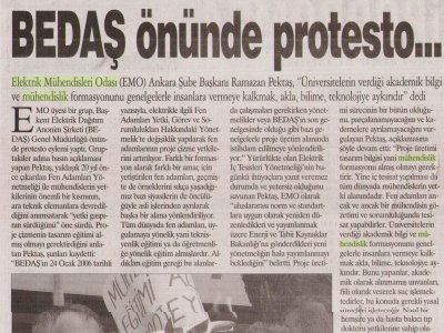BEDAŞ ÖNÜNDE PROTESTO... (DOKUZ SUTUN, 16.02.2007)