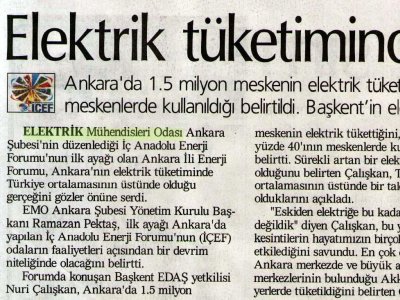 ELEKTRİK TÜKETİMİNDE ANKARA FARKI (STAR ANKARA, 25.02.2007)