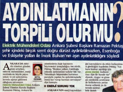 AYDINLATMANIN TORPİLİ OLUR MU? (STAR GAZETESİ, 05.03.2007, BETÜL ÖZDEMİR)
