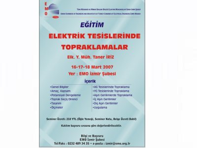 ELEKTRİK TESİSLERİNDE TOPRAKLAMALAR EĞİTİMİ