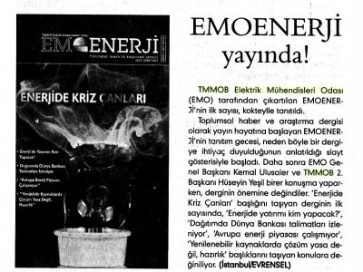 ŞUBEMİZ EVRESEL GAZETESİ'NDE