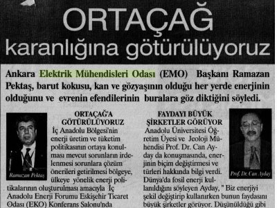 ORTAÇAĞ KARANLIĞINA GÖTÜRÜLÜYORUZ (İKİ EYLÜL GAZETESİ, 12.03.2007)