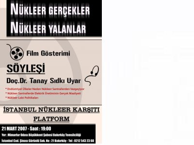 NÜKLEER YALANLAR NÜKLEER GERÇEKLER SÖYLEŞİSİNİN ÜÇÜNCÜSÜ YAPILDI