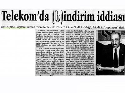 TELEKOM'DA (B)İNDİRİM İDDİASI