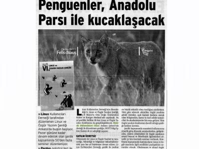 PENGUENLER, ANADOLU PARSI İLE KUCAKLAŞACAK (BİRGÜN GAZETESİ, 03.05.2007)