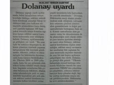 SİYASAL BELİRSİZLİK ORTAMINDA NÜKLEER ISRARI-BASINDA