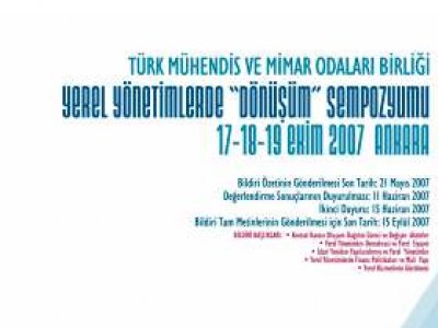 TMMOB YEREL YÖNETİMLER SEMPOZYUMU YAPILACAK