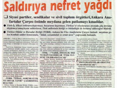 SALDIRIYA NEFRET YAĞDI (BELDE GAZETESİ, 24.05.2007)