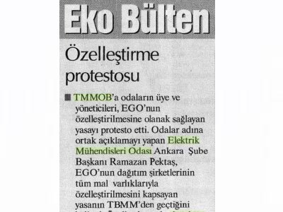 ÖZELLEŞTİRME PROTESTOSU (HÜRRİYET ANKARA, 11.06.2007)