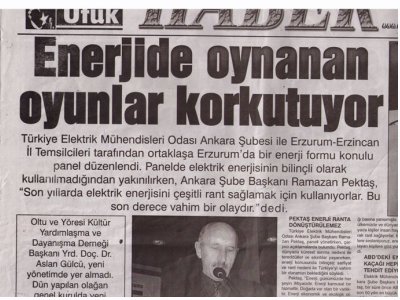 ENERJİK RANT (UFUK 2000 GAZETESİ, 28 05 2007)