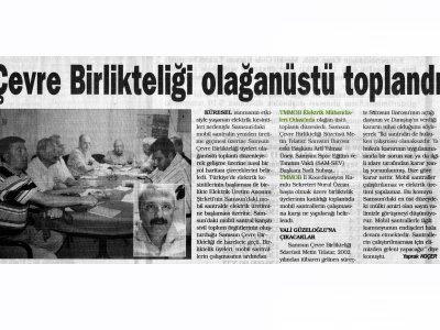 ÇEVRE BİRLİKTELİĞİ OLAĞANÜSTÜ TOPLANDI