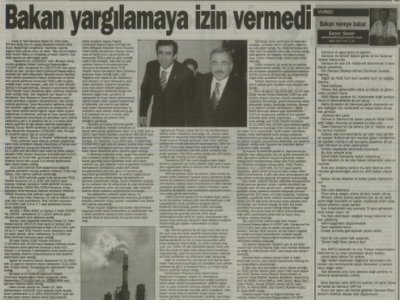 BAKAN YARGILAMAYA İZİN VERMEDİ