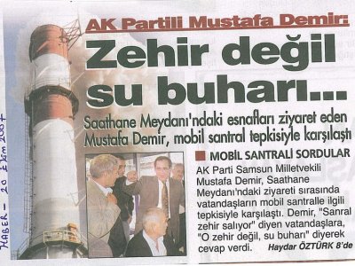 ZEHİR DEĞİL SU BUHARI