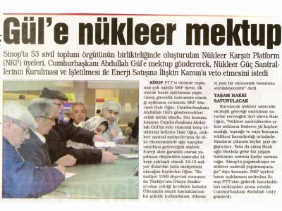 GÜL'E NÜKLEER MEKTUP