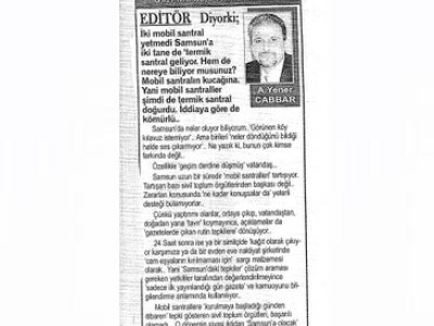 EDİTÖR DİYORKİ;