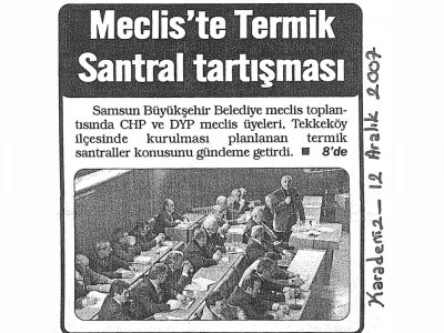 MECLİS'TE TERMİK SANTRAL TARTIŞMASI