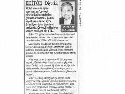 EDİTÖR DİYORKİ;