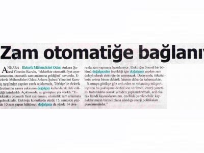 ZAM OTOMATİĞE BAĞLANIYOR (YENİ ASYA, 28.12.2007)