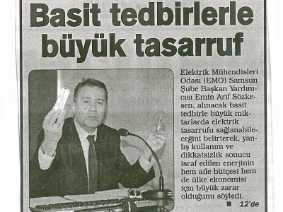 BASİT TEDBİRLERLE BÜYÜK TASARRUF