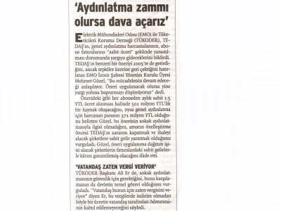 AYDINLATMA ZAMMI OLURSA DAVA AÇARIZ-BİRGÜN 28.11.2007