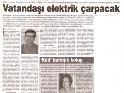 VATANDAŞI ELEKTRİK ÇARPACAK-YAKIN PLAN 30.12.2007