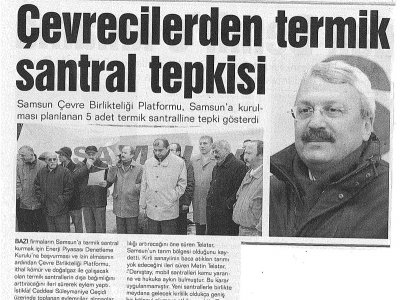ÇEVRECİLERDEN TERMİK SANTRAL TEPKİSİ