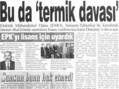 BU DA "TERMİK DAVASI"