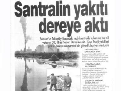 SANTRALIN YAKITI DEREYE AKTI