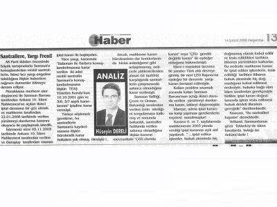 SANTRALLARA, YARGI FRENİ!