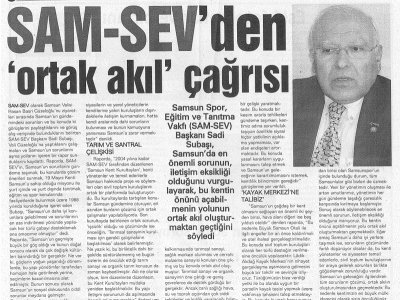 SAM-SEV, " ORTAK AKIL " ÇAĞRISI YAPTI