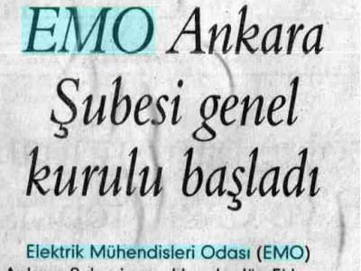 EMO ANKARA ŞUBESİ GENEL  KURULU BAŞLADI (EVRENSEL, 24.02.2008)