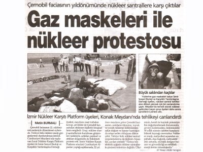 GAZ MASKELERİ İLE NÜKLEER PROTESTOSU-27.04.2008/YENİGÜN