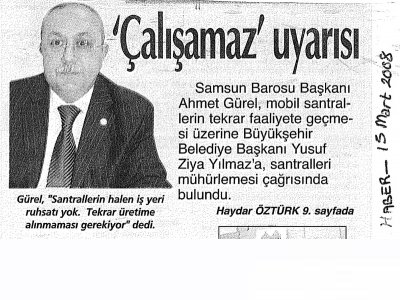 " ÇALIŞMAZ " UYARISI