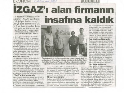 İZGAZ'IN ÖZELLEŞTİRİLMESİNE KARŞI ÖKP ÇALIŞMALARI