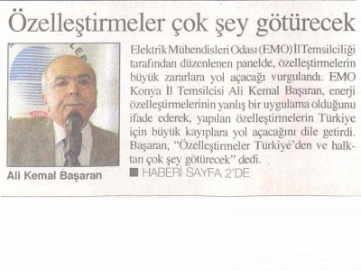 ÖZELLEŞTİRMELER ÇOK ŞEY GÖTÜRECEK (MERHABA, 03.08.3008)