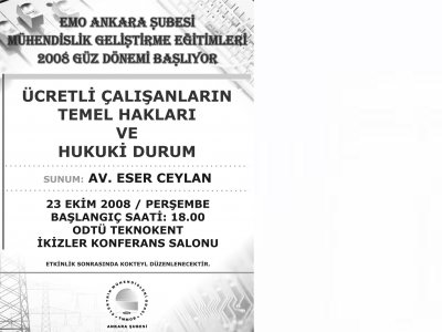 ÜCRETLİ ÇALIŞANLARIN TEMEL HAKLARI VE HUKUKİ DURUMU SUNUMU DÜZENLENECEK