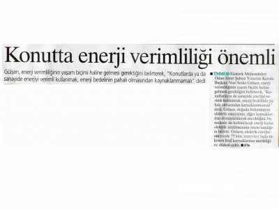 KONUTTA ENERJİ VERİMLİLİĞİ ÖNEMLİ-16.10.2008 DOKUZ SÜTUN