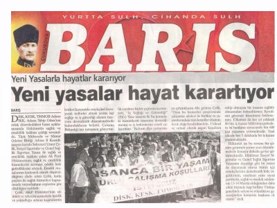 TMMOB ADANA İKK, ADANA TABİBLER ODASI, DİSK, KESK İN DÜZENLEDİĞİ ORTAK BASIN AÇIKLAMASINDA SOSYAL SİGORTALAR VE GENEL SAĞLIK SİGORTASI YASASINA KARŞI ÇIKILDI.