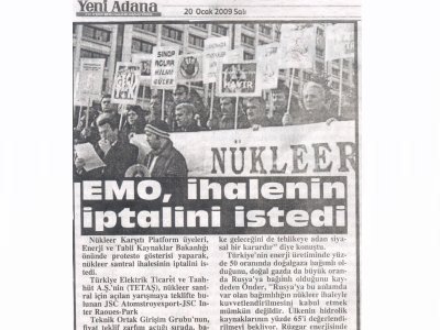 EMO, NÜKLEER İHALENİN İPTALİNİ İSTEDİ